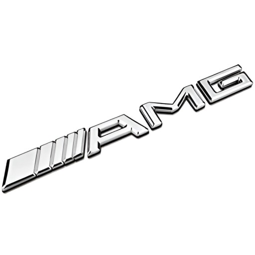 NÁLEPKA NA AUTO STRIEBORNÁ ODZNAK MERCEDES AMG