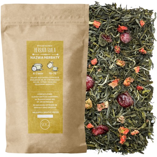 Biely čaj BRUSNICA S JAHODOU 50G FUJIAN
