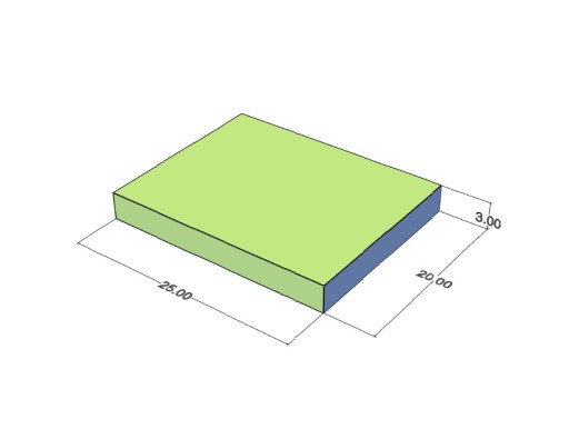Neodymový tanierový magnet MPŁ 25x20x3 N38
