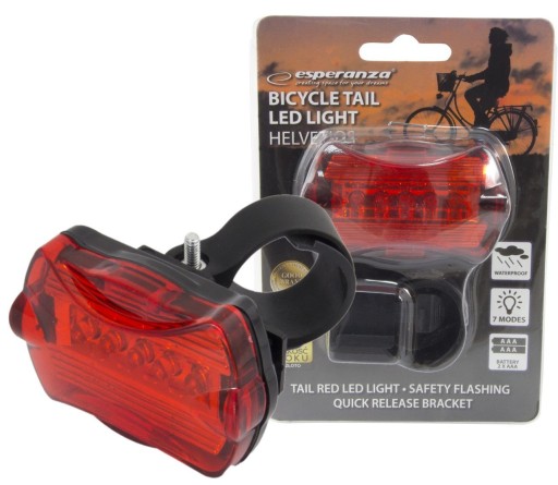 EOT008 LED CYKLISTICKÁ LAMPA PRE ZADNÉ silné svetlo 7 režimov HELVETIOS