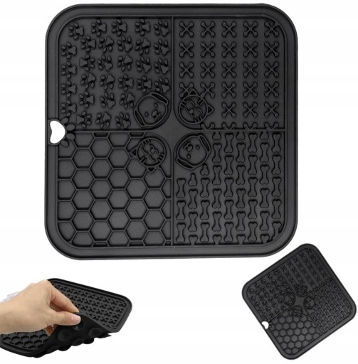 Large Tray Bowl Antistresová podložka na lízanie, ktorá spomaľuje jedenie Black