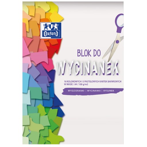 BLOK FAREBNÉHO PAPIERA VÝREZ A4 15 LISTOV 100g OXFORD
