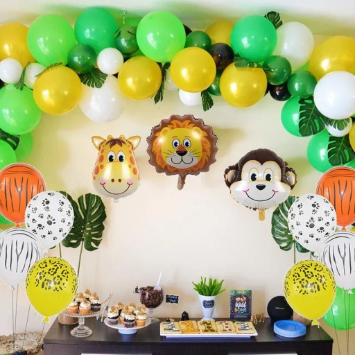 FÓLIOVÉ BALÓNY ZVIERATKÁ SADA FÓLIOVÝCH BALÓNOV SAFARI ZOO BALÓN 5 ks
