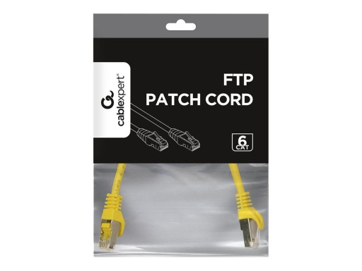 GEMBIRD prepojovací kábel RJ45 cat 6 FTP 0,25m žltý