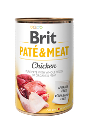 BRIT PAŠTÁTA / MÄSO MOKRÉ KRMIVO PRE PSA s kuracím mäsom 400g