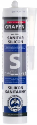 GRAFÉN BIELY SANITÁRNY SILIKÓN DO KÚPEĽNE, WC, ODOLNÝ PROTI PLEŇAM, UV 280 ml