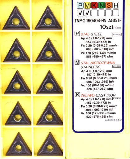 VIACLAPEĽOVÉ VLOŽKY TNMG 160404-HS AG15TF