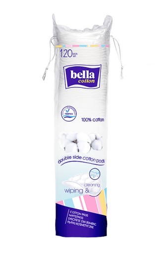 Bella Cotton okrúhle kozmetické tampóny 120 ks.