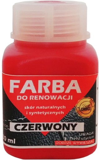 RENOVÁCIA KOŽENÉHO ČALÚNENIA ČERVENÁ FARBA 30ml