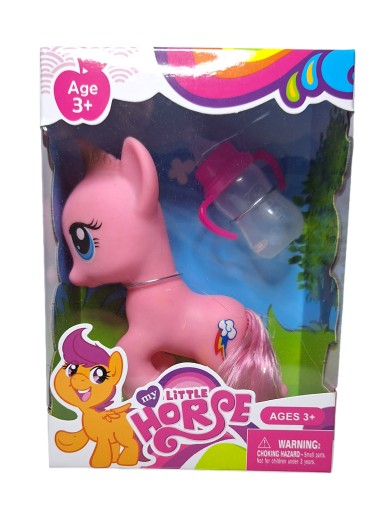 Krásny Pony Horse v sete s fľašou 16245