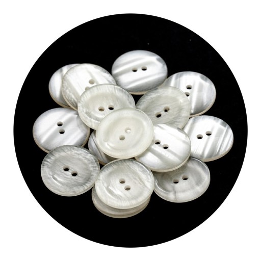 Gombíky 22,5mm dva otvory 10ks biele
