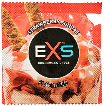 EXS KONDómy s príchuťou JAHODY 1 KUS