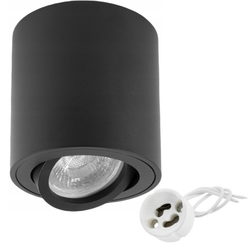 Prisadené halogénové svietidlo + GU10 Black Cube Spot LED valcové nástenné svietidlo