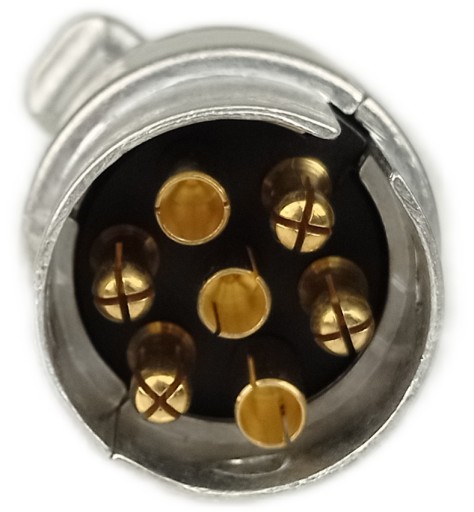 ZÁSTRČKA NA PRÍves na odťahové vozidlo 12V, hliník, 7 PIN