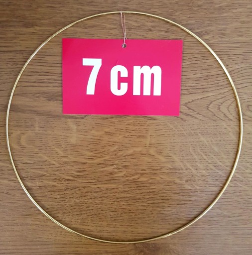 ZLATÝ prsteň/ráfik na lapače snov a makramé 7 cm