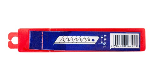 ČEPELE NOŽOV VYMENITEĽNÁ ČEPEL, lámateľná, dobíjateľná, 18 mm, 10 ks.