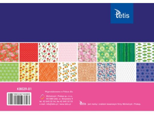 Kreatívny papier A5 16 listov Tetis KB029-01