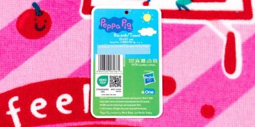 Osuška do škôlky 30x50 peppa pig pink peppa