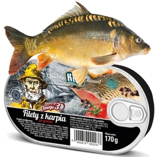 Filety z kapra na grécky spôsob konzerva Omega 3 Filety z kapra na grécky spôsob 170g KIER