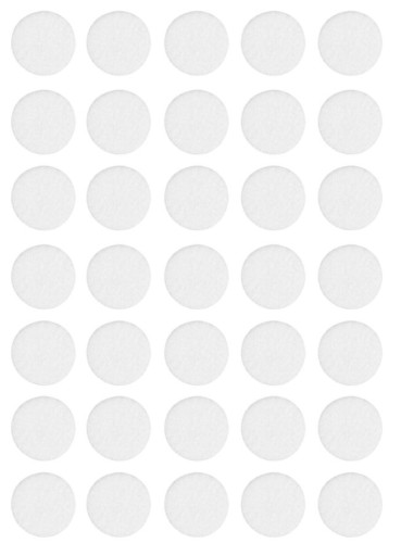 Samolepiace plstené podložky biele FI15mm, balenie 30 ks - VORSTAHL