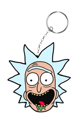 Gumený krúžok na kľúče Rick and Morty Rick Head