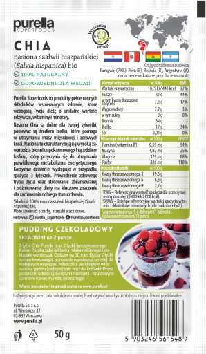 PURELLA SUPERFOODS BIO Chia semienka 50 g