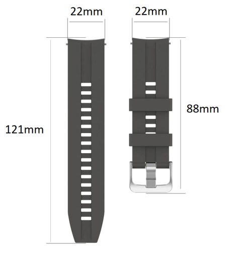 UNIVERZÁLNY REMÍN NA HODINKY 22MM TELESKOPY FARBY