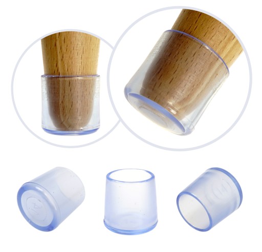 4x krytky nôh stolovej stoličky Ø 12 mm