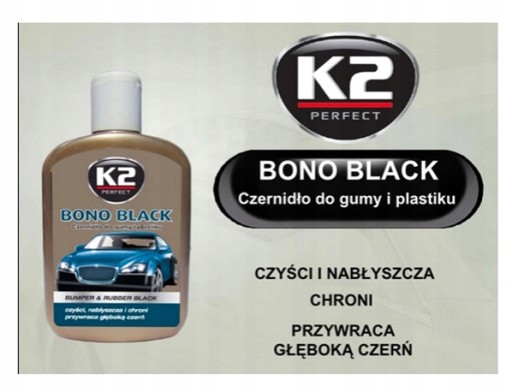 D7J20 ČIERNA ČIERNA NA GUMU A PLASTY 200 ml K2