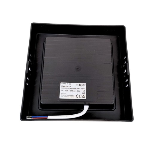 Prisadené štvorcové LED stropné svietidlo 18W 1980LM 4000K IP20 čierne