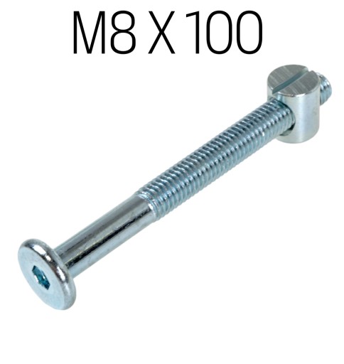 Konektor s valcovou maticou M8 x 100