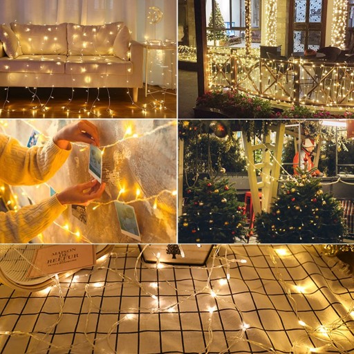 LED VIANOČNÉ SVIETIDLÁ, NA AKUMULÁTOR, GIRLAND, 40 DRÔTOV, SVETELNÁ REŤAZ