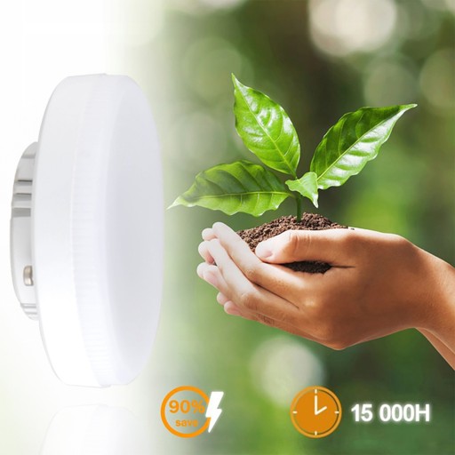 GX53 LED žiarovka 12W = 75W 1100lm 4000K Neutrálna 120° Silná Jasná Účinná