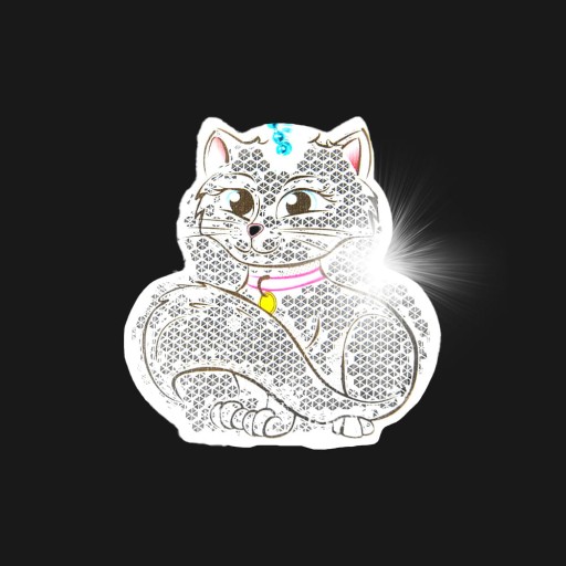 Reflexný strieborný prívesok pre mačky CE