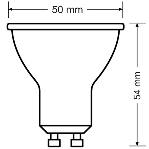 GU10 LED žiarovka 6,9W = 80W 575lm 3000K 60° OSRAM