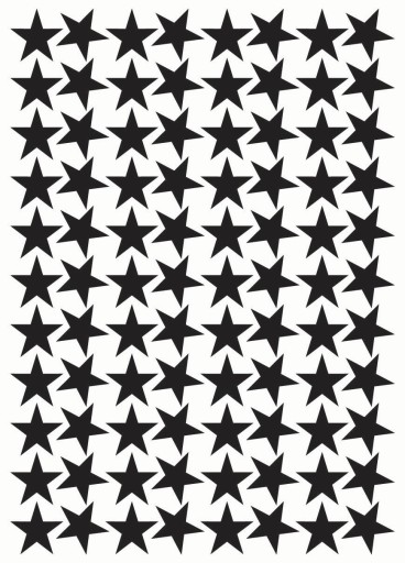 STARS Nálepky Hviezdy 3cm 88ks MATNÁ ČIERNA