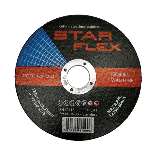 Star Flex rezný kotúč T41-125-1.0 WA60T-BF-INOX TCI1251022