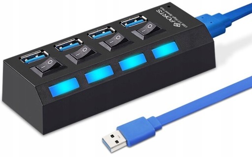 USB HUB 4-PORTOVÝ ROZDEĽOVAČ USB 3.0 SPLITTER