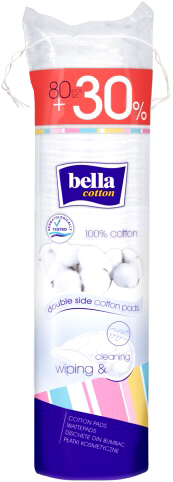 BELLA COTTON okrúhle kozmetické tampóny 80 ks +30%