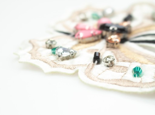 TERMO nažehľovacia náplasť Butterfly Rhinestones Bead