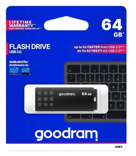 GOODRAM Pendrive UME3 64 GB USB 3.0 čierny