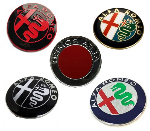 ALFA ROMEO Emblém 74mm predné zadné HLINÍKOVÉ FARBY