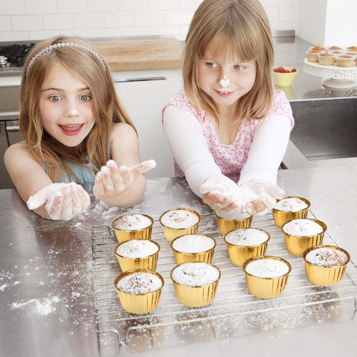 Zlaté košíčky na muffiny na pečenie, 10 ks, silné