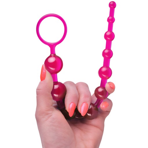 Šnúrka ORGASMOVÝCH GULIČIEK PRE ANÁLKU A PIČKU, 27 cm