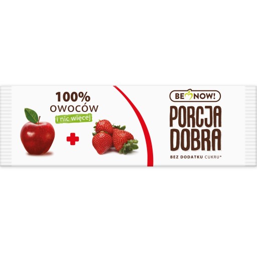 Porcja Dobra Jablkovo-jahodová tyčinka Zdravá svačina ovocné listy 16g