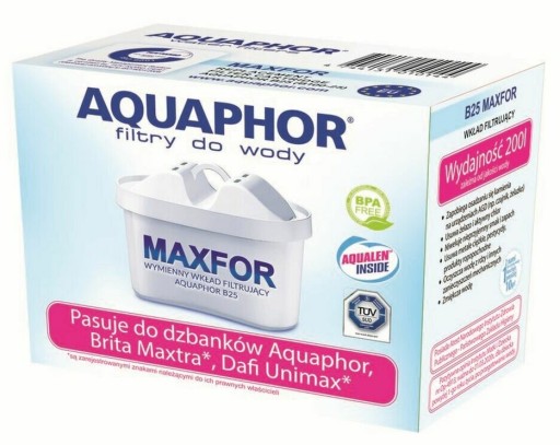 Univerzálna filtračná vložka na vodu pre Aquaphor, Brita, Dafi maxfor + 25