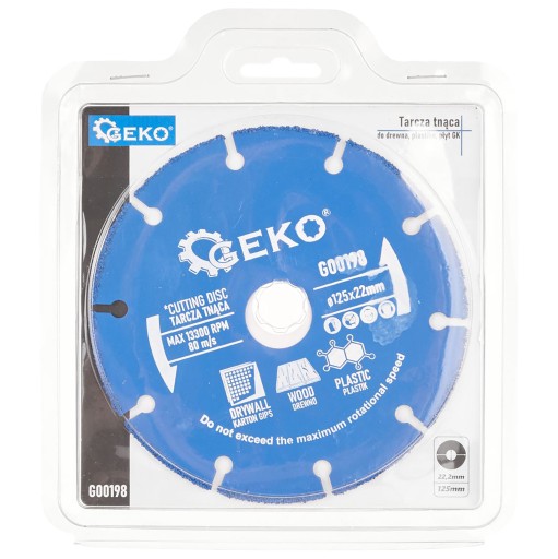 ŠTÍT PRE DREVO PLASTOVÉ PANELY GKY DOSKY 125 MM KARBIDOVÝ KRYT