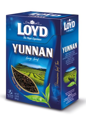 Čínsky Yunnan Long Leaf Čierny čaj Bohatá chuť 80g LOYD