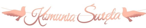 Garland Banner Sväté prijímanie Holubice Rose Gold Prvé sväté prijímanie