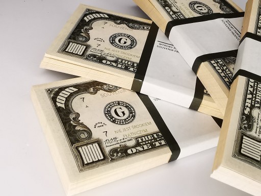 1000 dolárové bankovky pre zábavu a poučenie, balenie 10 ks